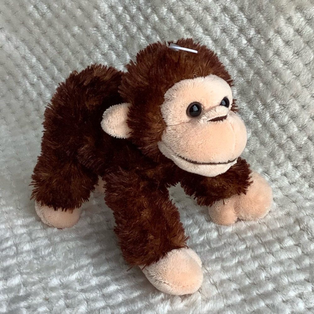 Aurora World Brown Plush Monkey Chimpanzee Stuffed Animal Toy 🐵